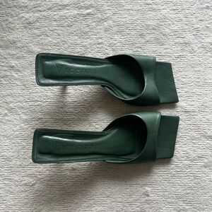 Vicenza Square Toe Green Mules US 9 Anthropologie